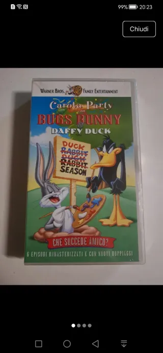 VHS vintage Warner bros bugs bunny nuova