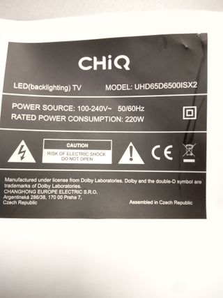 Placas LCD CHIQ UHD65D6500ISX2