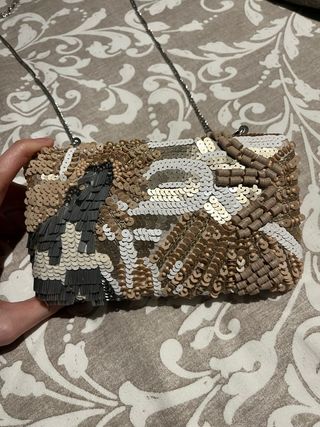 Bolso Clutch fiesta Parfois lentejuelas