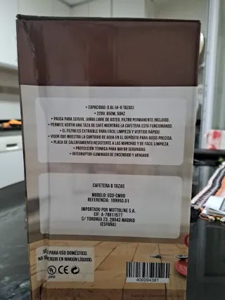 Cafetera eléctrica iwotto sin estrenar