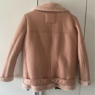 Abrigo rosa con pelo