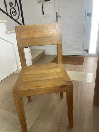 8 sillas madera macisa