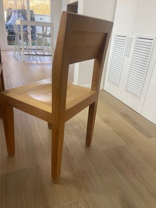 8 sillas madera macisa