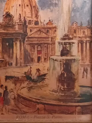 Piccolo quadretto con immagine di Roma