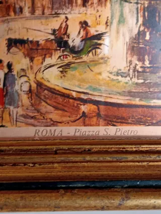 Piccolo quadretto con immagine di Roma