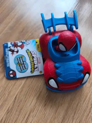 Coche Spidey Marvel Rojo y Azul. Juguete