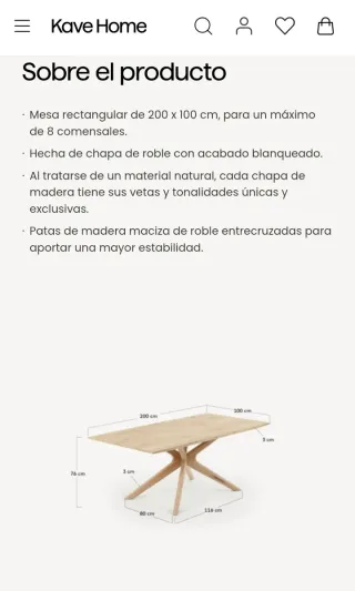 Mesa Armande kave home