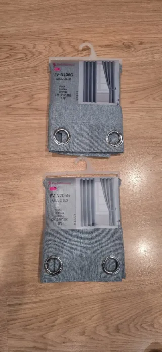 2 cortinas nuevas textura gruesa