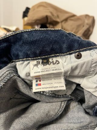 Pantalon vaquero Lois pitillo azul talla 30