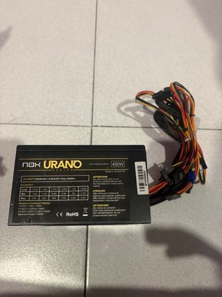 NOX Urano 450W ATX PSU Fuente Alimentación PC 24 P