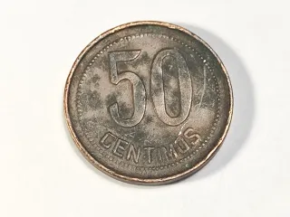 Moneda 50 Cts. 1937 II REPÚBLICA