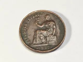 Moneda 50 Cts. 1937 II REPÚBLICA