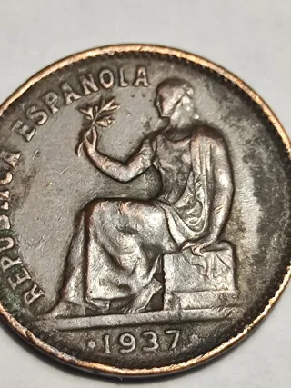 Moneda 50 Cts. 1937 II REPÚBLICA