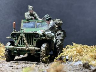 Diorama jeep willis 1943 1/35