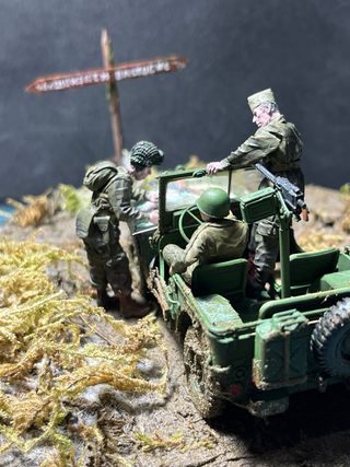 Diorama jeep willis 1943 1/35