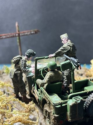 Diorama jeep willis 1943 1/35