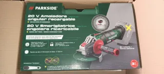 Radial, amoladora Parkside a bateria.