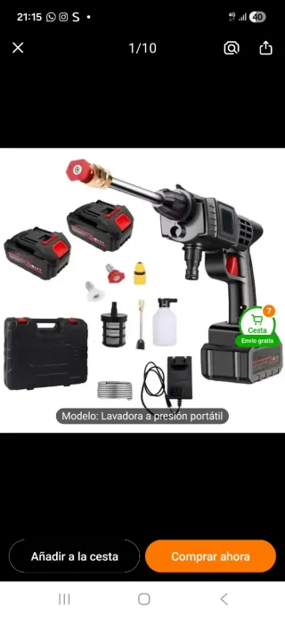 Pistola de agua bateria