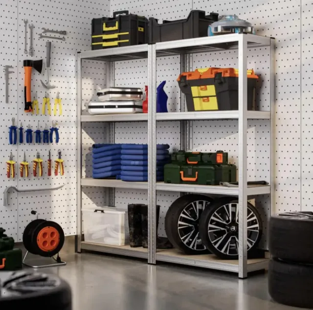 2 Estanterías Robustas de 4 estantes