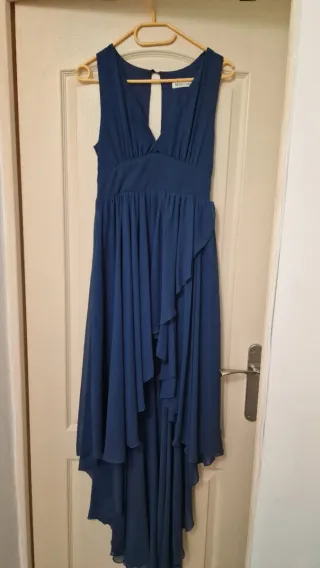 Vestido de fiesta largo azul - MARÚ Atelier