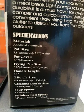 Set de utensilios de cocina de 10 piezas camping