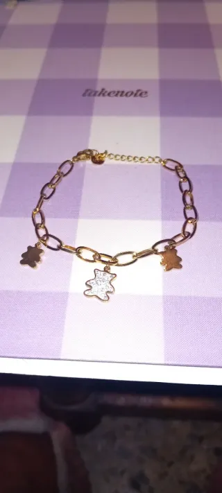 Pulsera acero cadena ositos