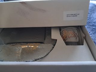 Vassoio in vetro con set da 2 bicchieri