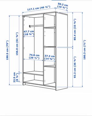 Guardaroba BRIMNES 3 porte bianco