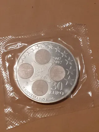Moneda plata 30€ año 2012 sin circular