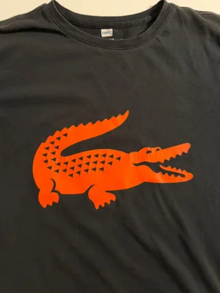 Camiseta Lacoste Sport con Logo Naranja Talla 16/S