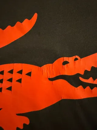 Camiseta Lacoste Sport con Logo Naranja Talla 16/S