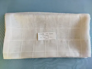 Tessuto per tende a quadretti bianco