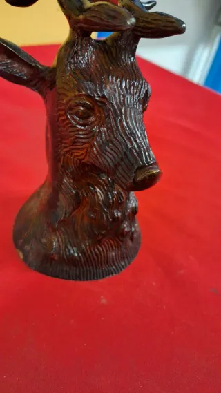 Candelabro figura bronce