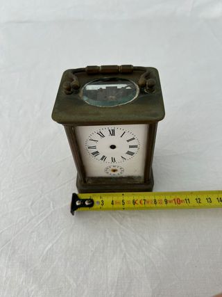 Reloj Antiguo de carruaje en bronce
