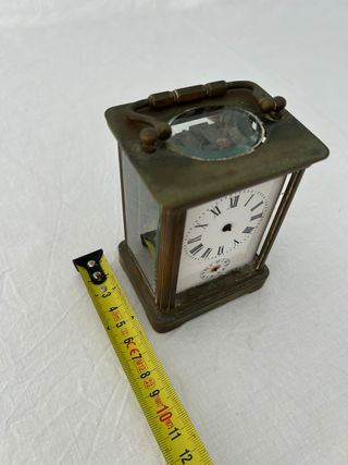 Reloj Antiguo de carruaje en bronce