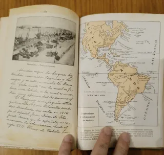 Países y mares. Libro antiguo 1931