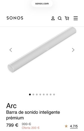 Barra de sonido Sonos ARC