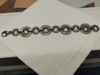 Pulsera plata y dorada