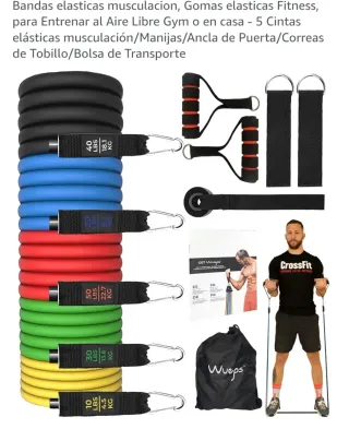 Bandas elásticas de resistencia musculación.Weps