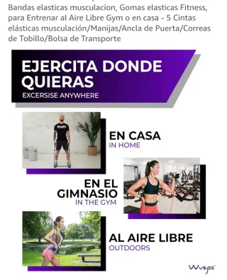 Bandas elásticas de resistencia musculación.Weps