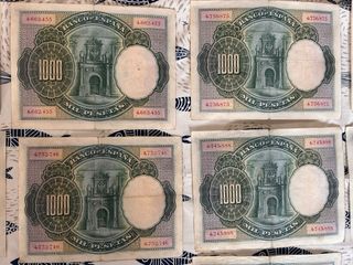 21 billetes 1000 pesetas sin serie MBC