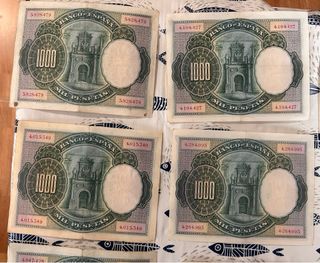 21 billetes 1000 pesetas sin serie MBC