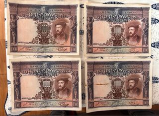 21 billetes 1000 pesetas sin serie MBC