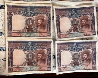 21 billetes 1000 pesetas sin serie MBC