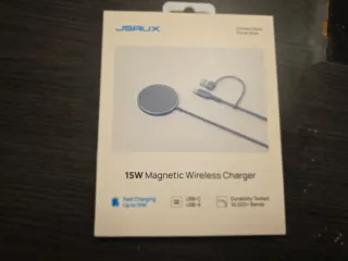 Caricabatterie Mag-Safe JSAUX da 15W, Caricabatterie Magnetico Wireless