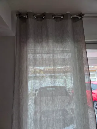 2 tende grigie 265x135 con anelli