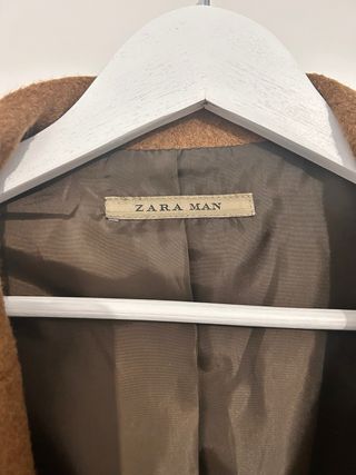 Abrigo parca gabardina zara beige
