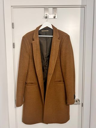 Abrigo parca gabardina zara beige