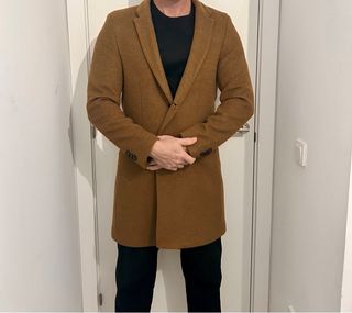 Abrigo parca gabardina zara beige