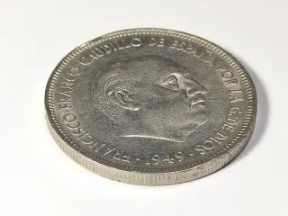 Moneda 5 Pts 1949 *50 E. Español Francisco Franco